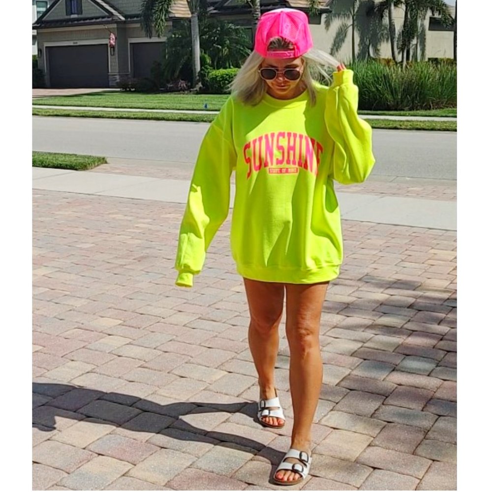 neon sunshine sweatshirt